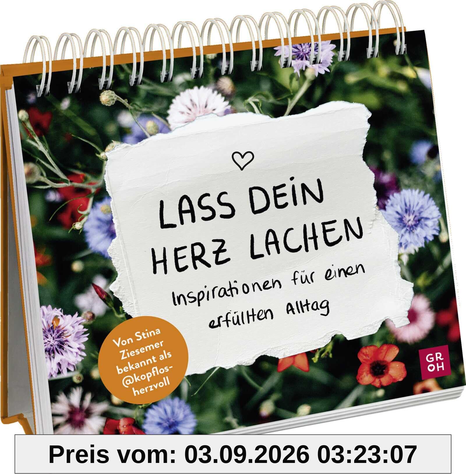 Lass dein Herz lachen – Inspirationen für einen erfüllten Alltag: Spiralaufsteller mit Sprüchen, positiven Affirmationen und Impulsen von @kopflosherzvoll