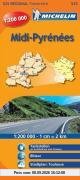 Midi-Pyrenees: Tankstellen an Autobahnen und Strassen, Sicherheitsalerts, Stadtplan: Toulouse (Michelin Regionalkarte)