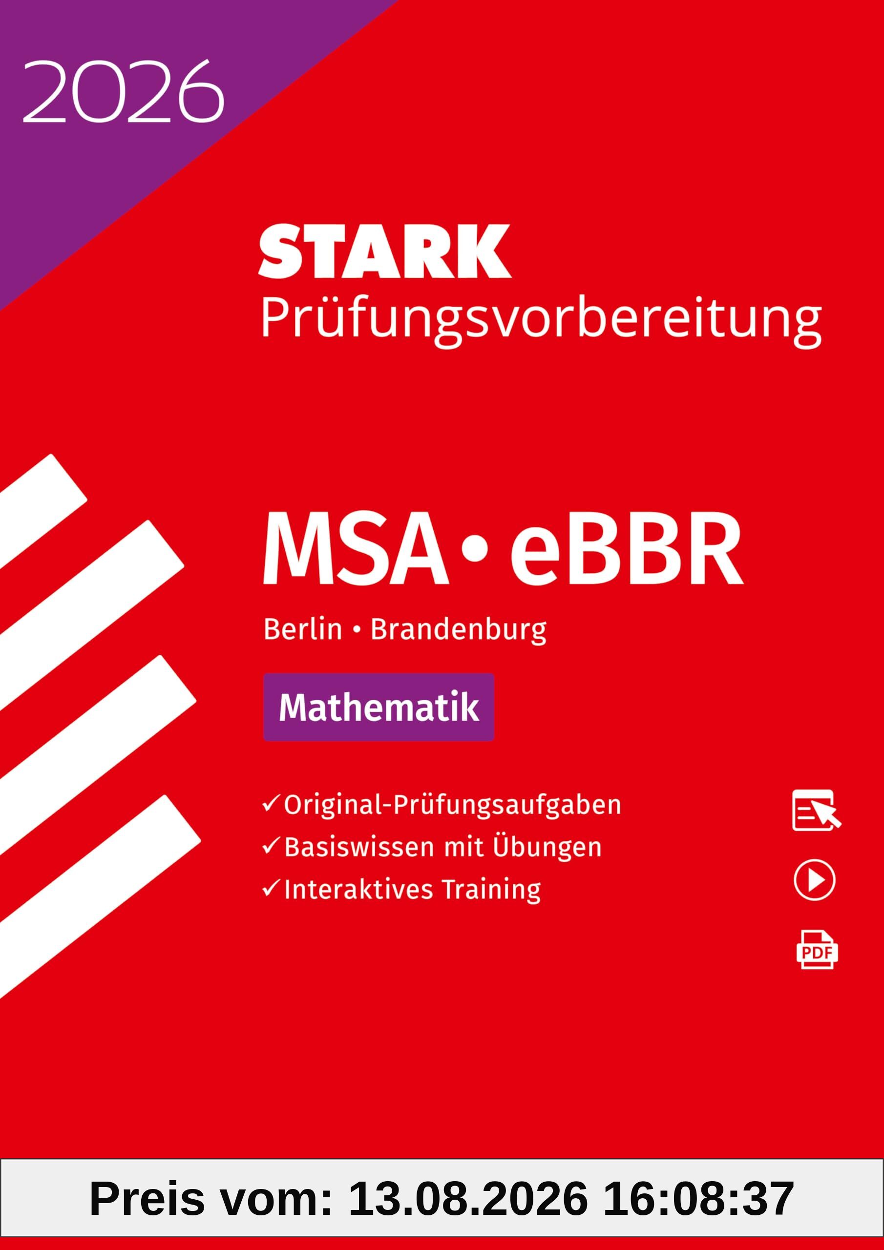 STARK Mathematik - MSA/eBBR 2026 Berlin/Brandenburg - Prüfungsvorbereitung (Abschlussprüfungen)