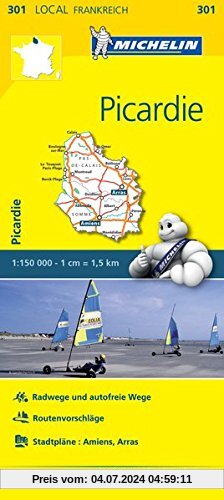 Michelin Picardie: Straßen- und Tourismuskarte 1:150.000 (MICHELIN Localkarten)