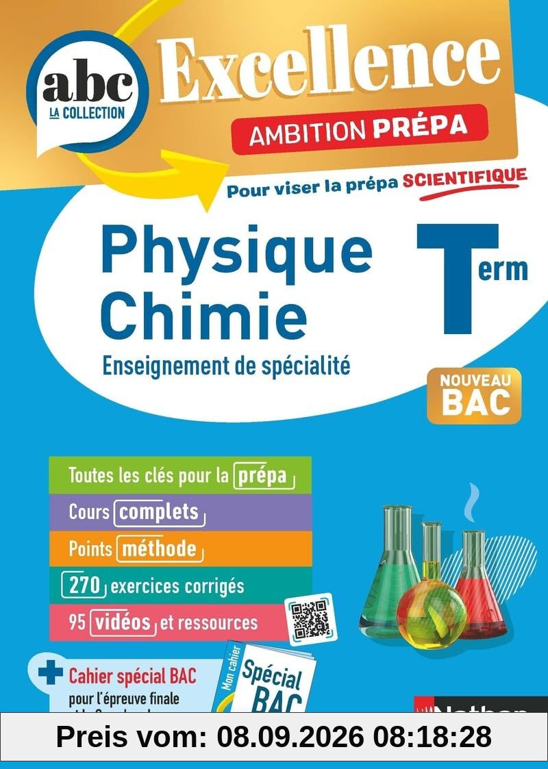 Physique chimie terminale : enseignement de spécialité : ambition prépa