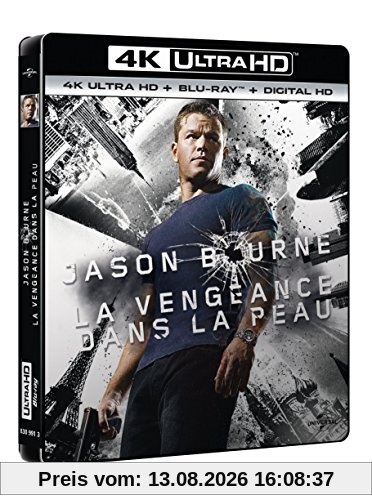 Jason bourne 3 : la vengeance dans la peau 4k ultra hd [Blu-ray] [FR Import]
