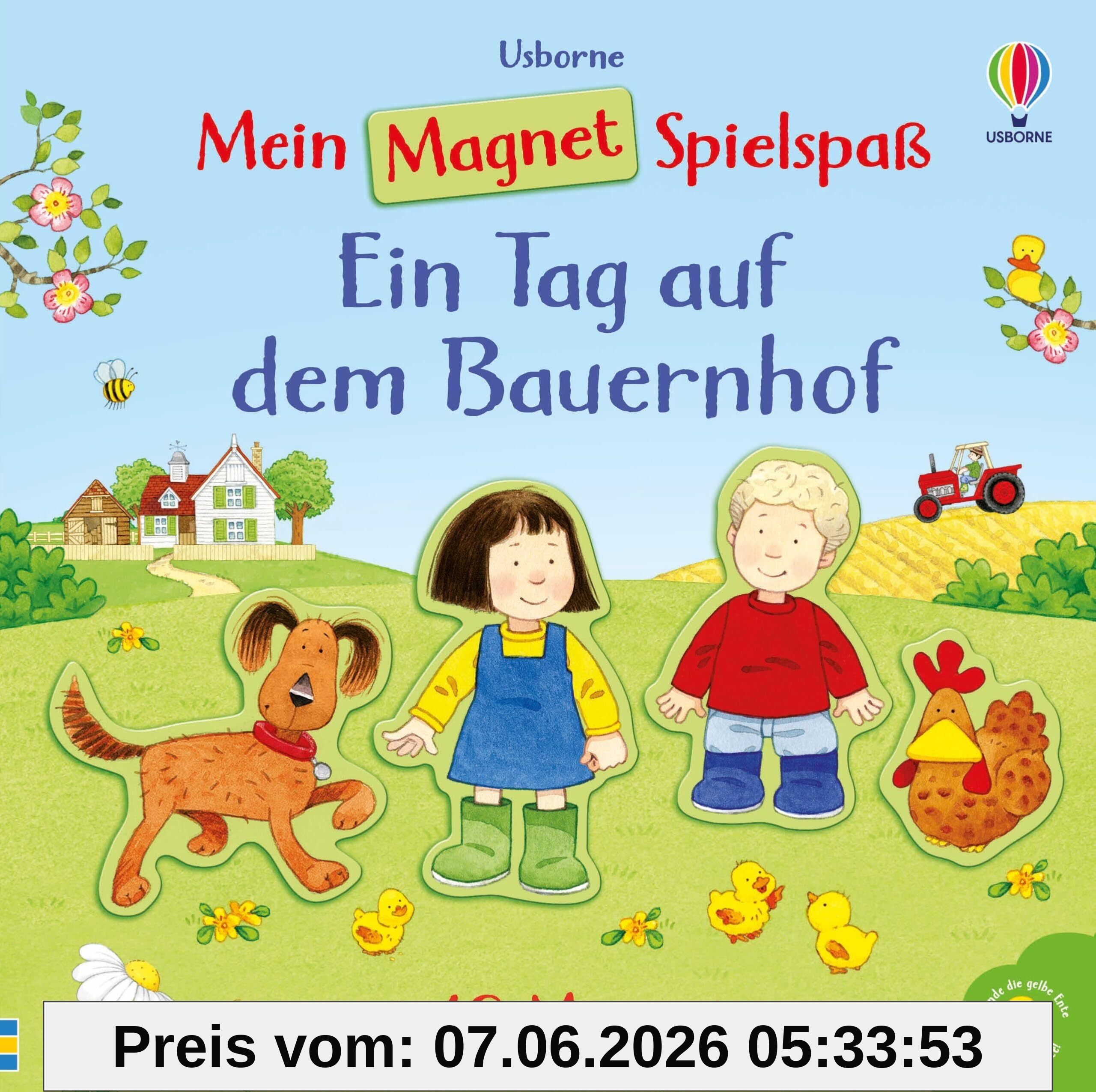 Mein Magnet-Spielspaß: Ein Tag auf dem Bauernhof: Buch mit magnetischen Seiten sowie 10 Magneten in Form von Menschen und Tieren – für Kinder ab 3 Jahren