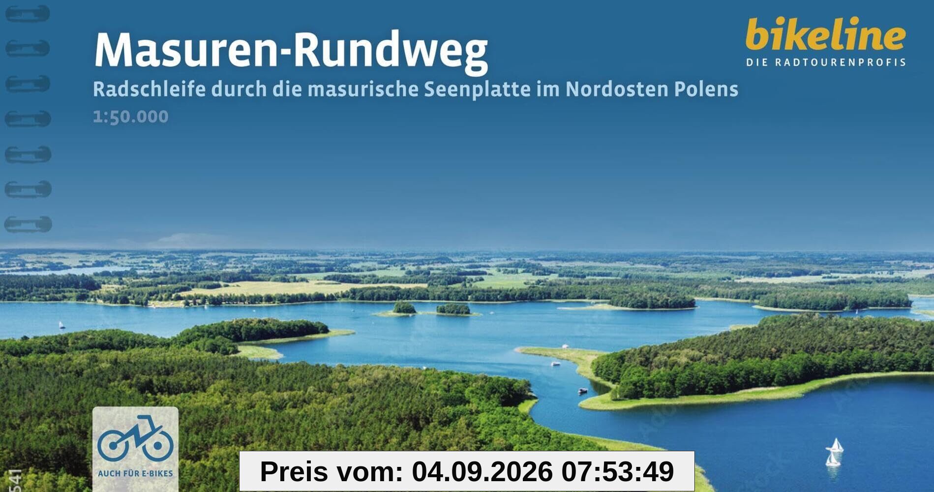 Masuren-Rundweg: Radschleife durch die masurische Seenplatte im Nordosten Polens, 300 km, 50.000, GPS-Tracks, LiveUpdate (Bikeline Radtourenbücher)