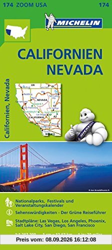 Michelin Californien Nevada: Straßen- und Tourismuskarte 1:1.267.200 (MICHELIN Zoomkarten)