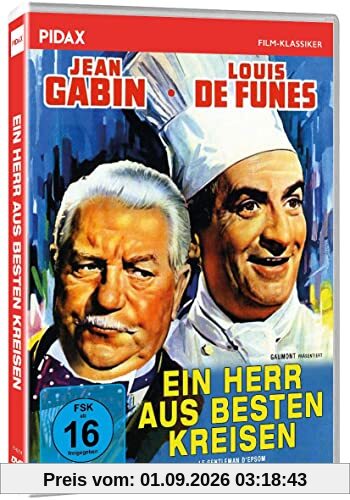 Ein Herr aus besten Kreisen (Le Gentlemen d Epsom) / Brillante Gaunerkomödie mit Jean Gabin und Louis de Funes