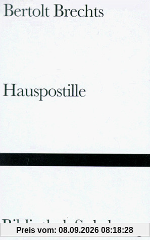 Bibliothek Suhrkamp, Bd.4, Bertolts Brechts Hauspostille