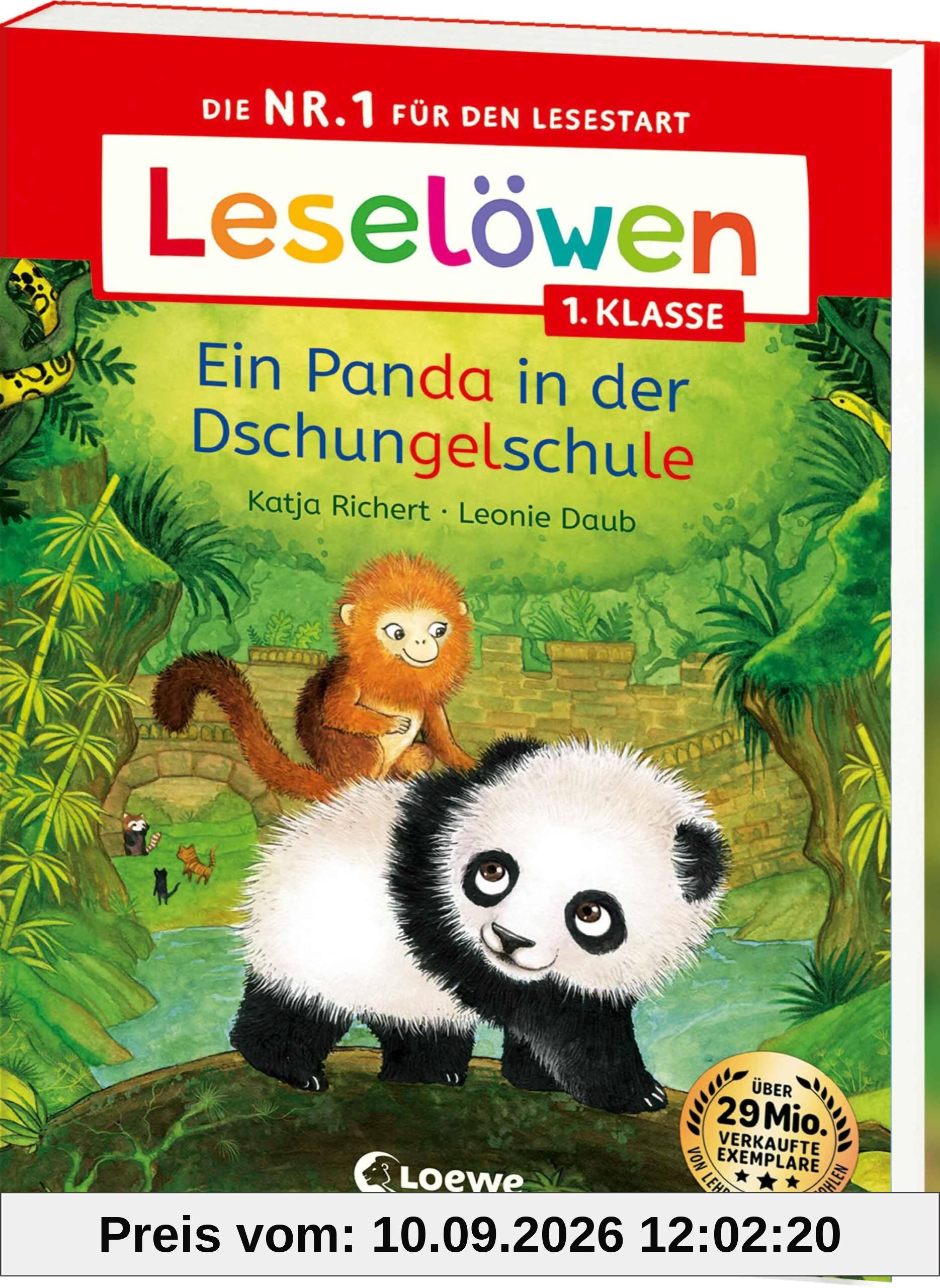 Leselöwen 1. Klasse - Ein Panda in der Dschungelschule: Auf ins Leseabenteuer! - Die Nr. 1 für den Lesestart jetzt als praktische Broschurausgabe für unterwegs - Erstlesebuch für Kinder ab 6 Jahren