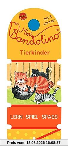 Mini Bandolino. Tierkinder: Lernspiel mit Lösungskontrolle für Kinder ab 3 Jahren