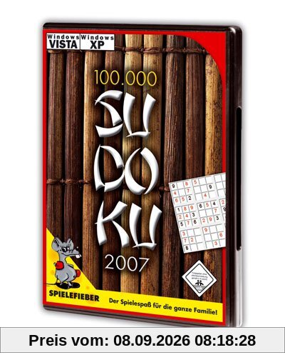 100.000 Sudoku 2007, CD-ROM Für Windows XP, Vista
