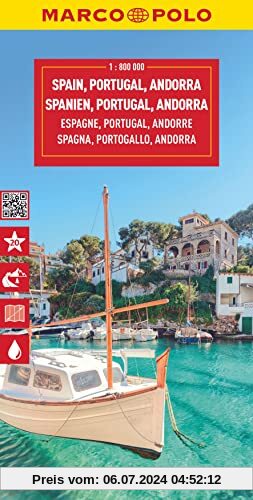 MARCO POLO Reisekarte Spanien, Portugal 1:1 Mio.: Andorra (Marco Polo Maps)