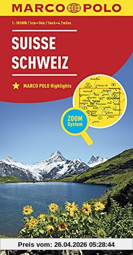 MARCO POLO Länderkarte Schweiz 1:303 000 (MARCO POLO Länderkarten)