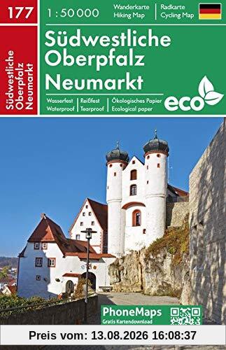 Südwestliche Oberpfalz, Neumarkt, Wander - Radkarte 1 : 50 000 (PhoneMaps Wander - Radkarte Deutschland, Band 177)