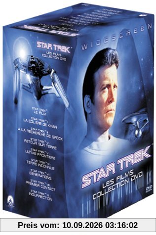 Coffret Star Trek 9 DVD : Star Trek, le film / La Colère de Khan / A la recherche de Spock / Retour sur Terre / L'Ultime frontière / Terre inconnue / Générations / Premier contact / Insurrection