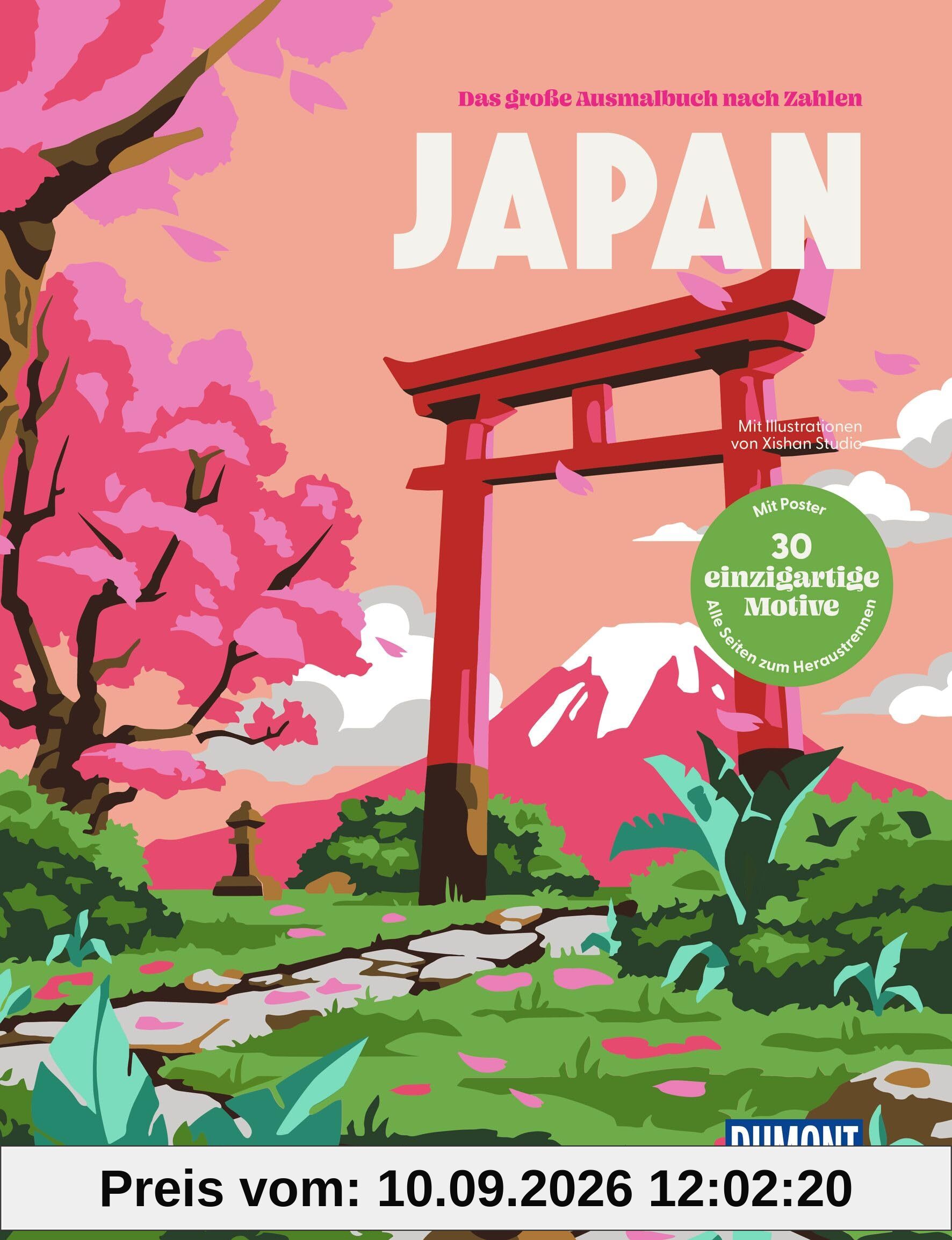Japan - Das große Ausmalbuch nach Zahlen (DUMONT Geschenkbuch)