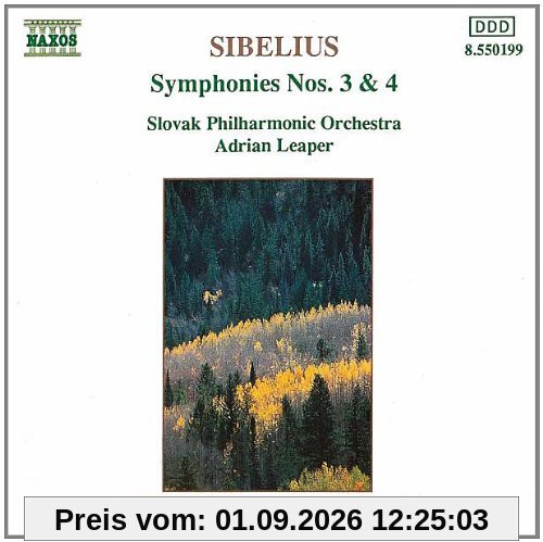 Sibelius Sinfonien 3 und 4 Leaper