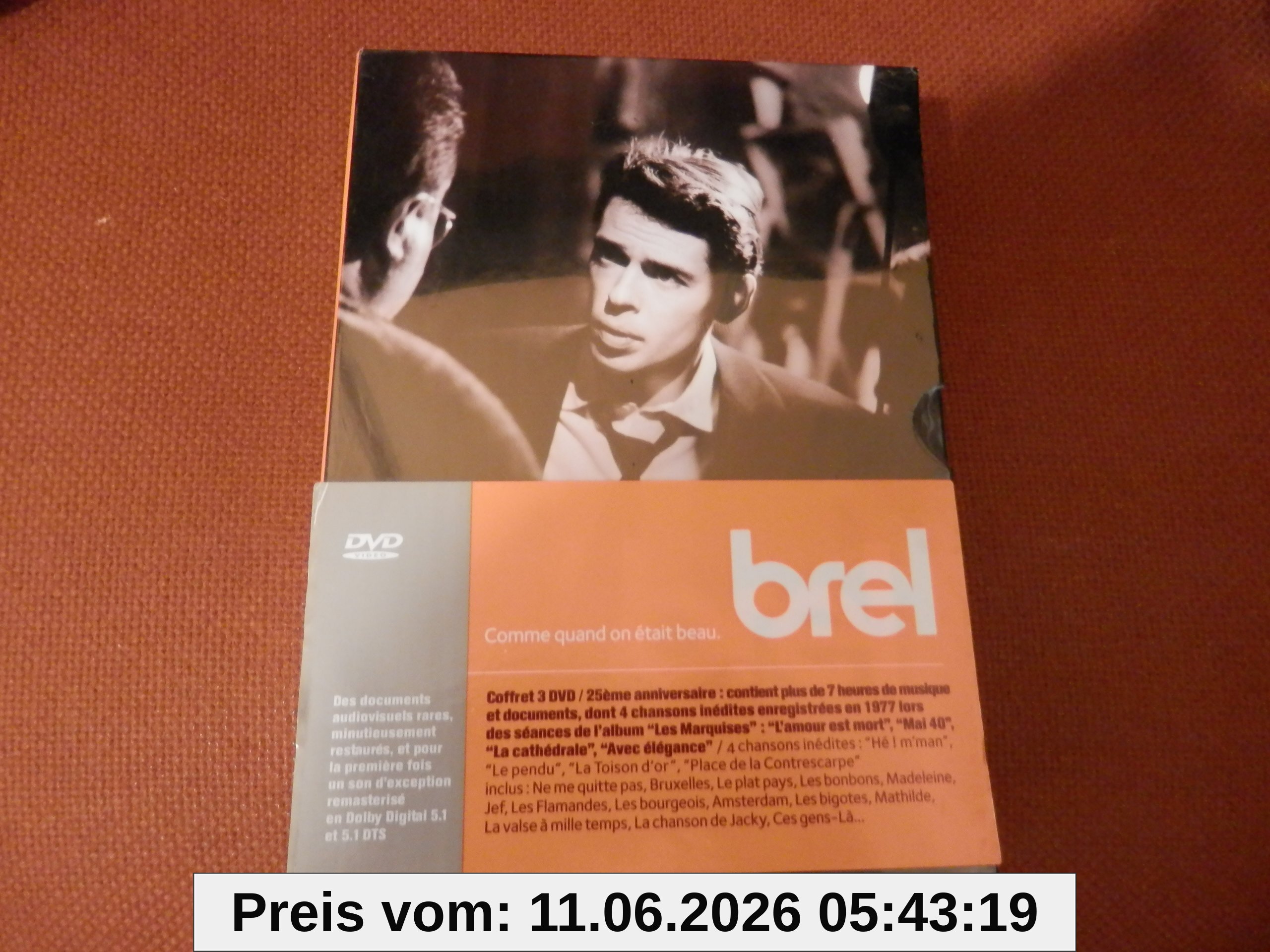 unbekannt Jacques Brel , Brel. Comme Quand On était Beau - Coffret 3 Dvd