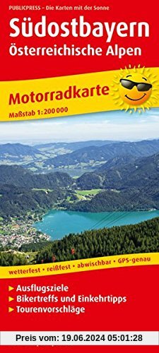 Südostbayern - Österreichische Alpen: Motorradkarte mit Tourenvorschlägen, Ausflugszielen, Einkehr- & Freizeittipps, rei