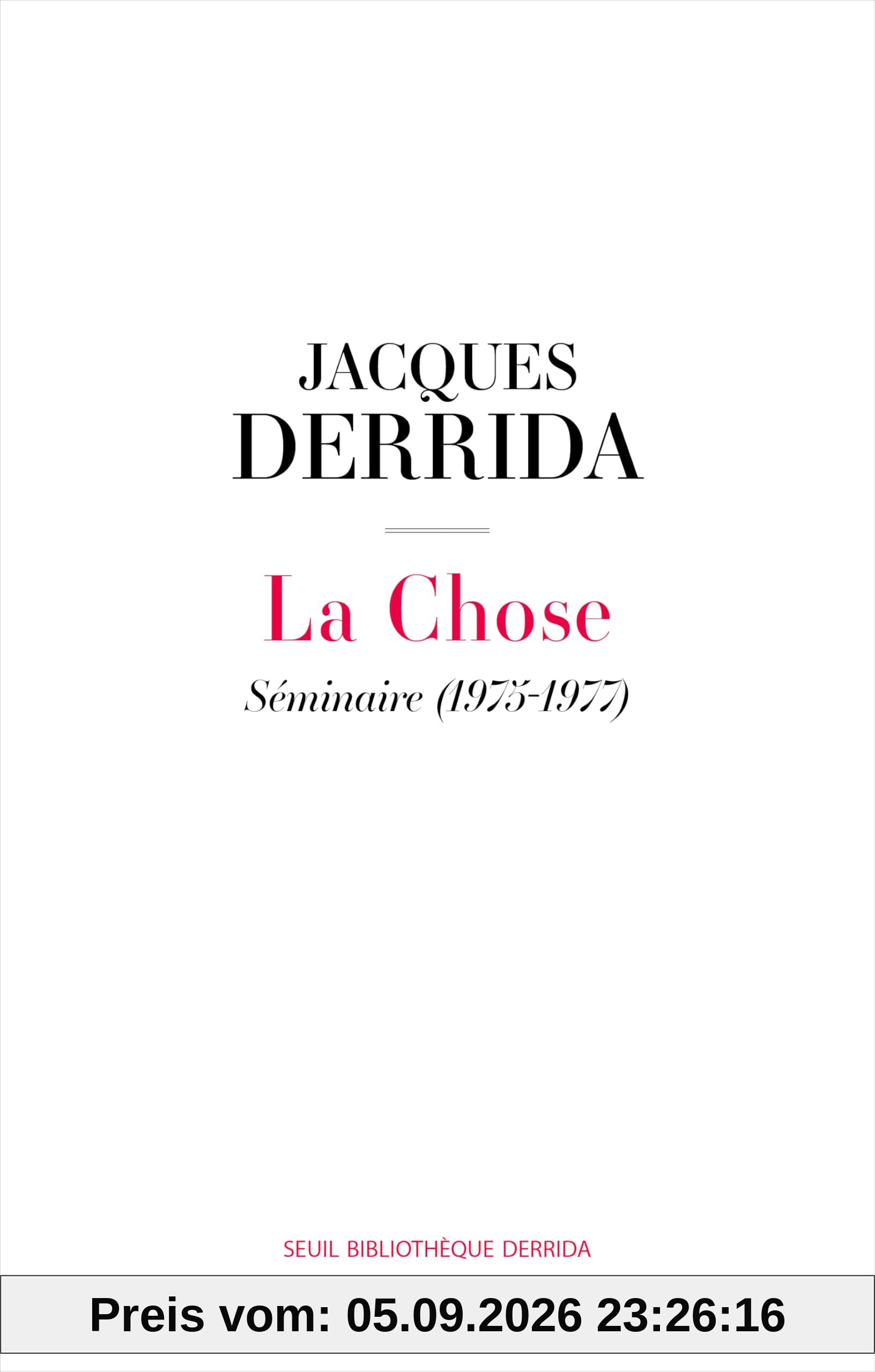 La chose : séminaire (1975-1977). La sixième séance de Donner le temps II