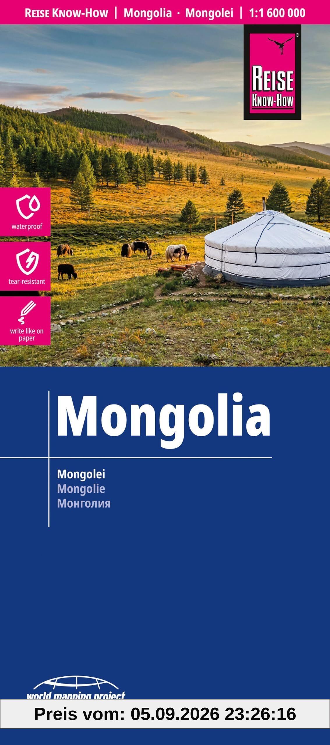 Reise Know-How Mongolei | Mongolia (1:1.600.000)