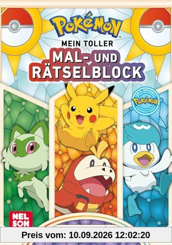 Pokémon Activity-Buch: Mein toller Mal- und Rätselblock: Spiel und Spaß mit Pokémon aus der Paldea-Region | Für Jungen und Mädchen ab 4 Jahren