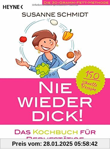 Nie wieder dick - Das Kochbuch für Berufstätige: Die 30-Gramm-Fett-Methode: 150 schnelle Rezepte