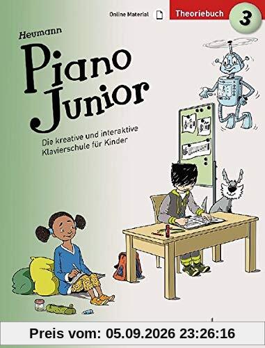 Piano Junior: Theoriebuch 3: Die kreative und interaktive Klavierschule für Kinder. Band 3. Klavier. (Piano Junior - deutsche Ausgabe)