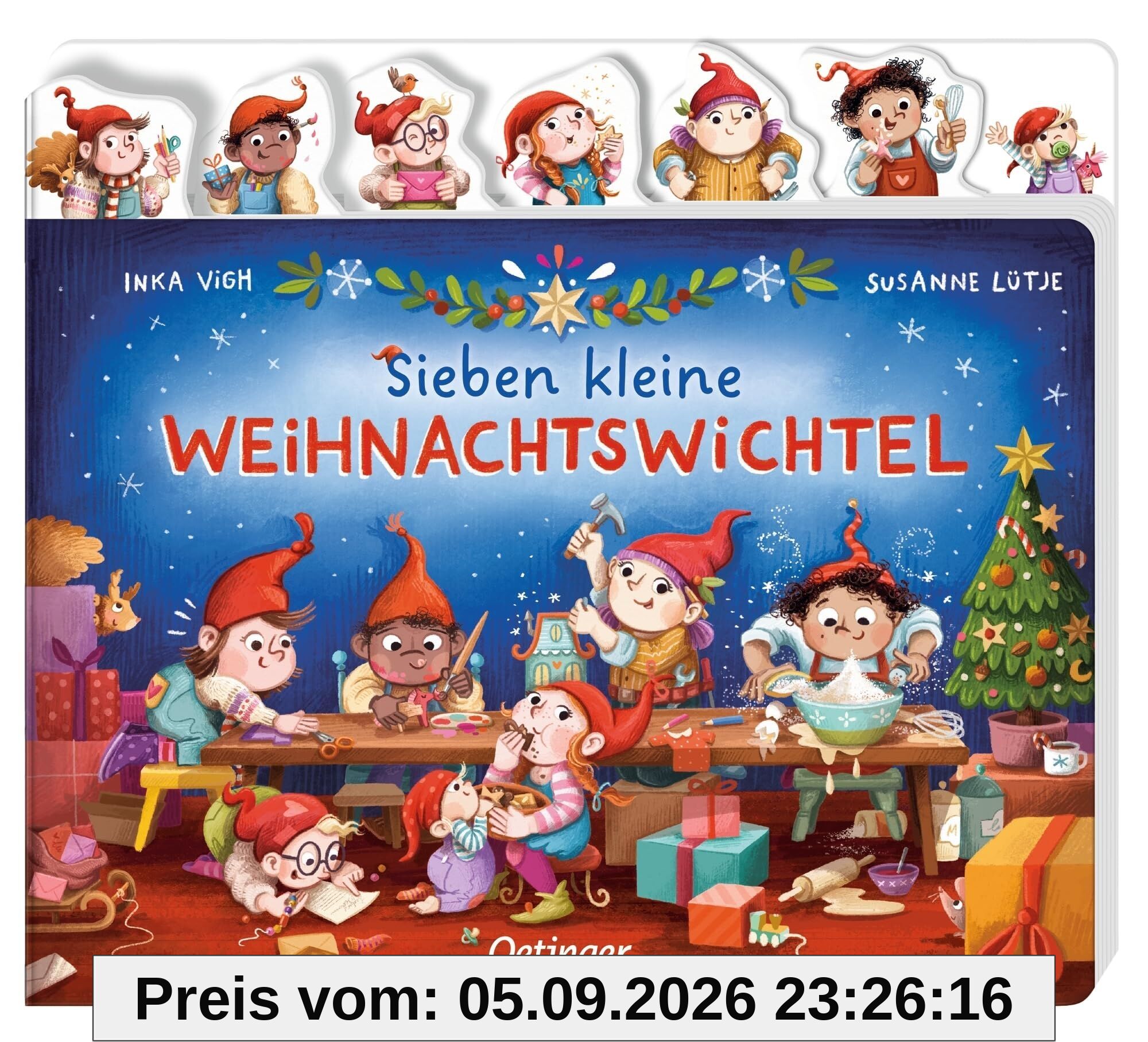 Sieben kleine Weihnachtswichtel
