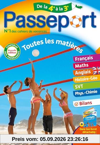 Passeport de la 4e à la 3e : toutes les matières : conforme aux programmes
