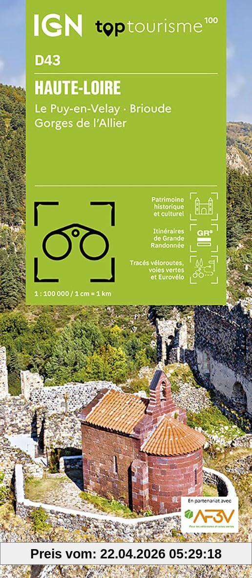 43 Haute Loire: 1:100000 (TOP 100)