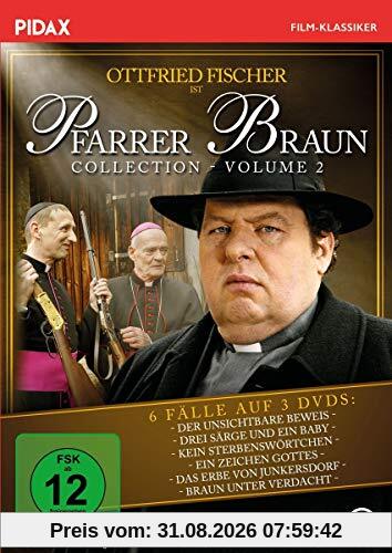 Pfarrer Braun Collection, Vol. 2 / Weitere sechs Folgen der Krimireihe mit Ottfried Fischer (Pidax Film-Klassiker) [3 DVDs]