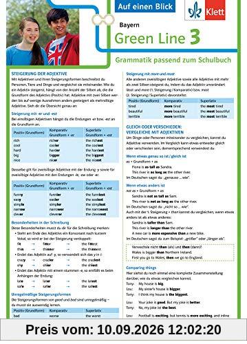 Klett Green Line 3 Bayern Klasse 7 Auf einen Blick: Grammatik passend zum Schulbuch
