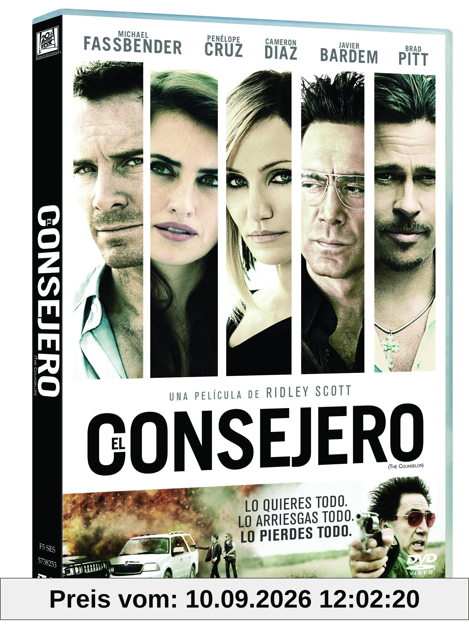 El Consejero (Import Dvd) (2014) Michael Fassbender; Penélope Cruz; Cameron Di