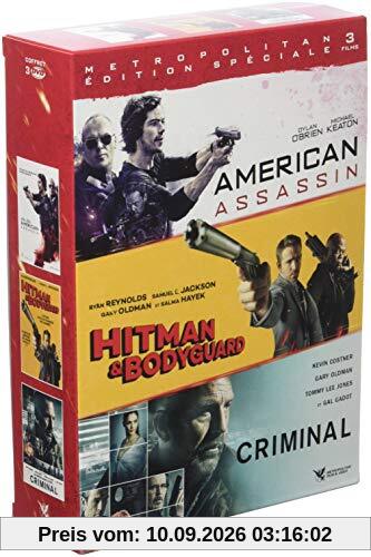 Coffret action 2018 3 films : hitman and bodyguard ; american assassin ; criminal
