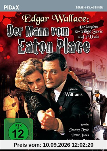 Edgar Wallace: Der Mann vom Eaton Place / Die komplette 12-teilige Krimiserie nach Edgar Wallace (Pidax Serien-Klassiker) [3 DVDs]
