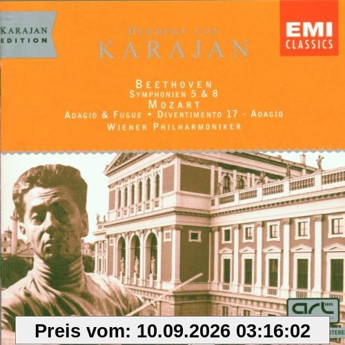Karajan-Edition (Karajan in Wien Vol. 4) - Symphonien 5 & 8/ Adagio & Fugue, Divertimento