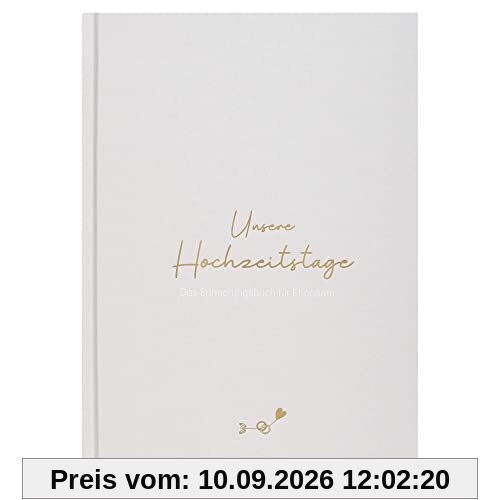 LEAF & GOLD® Hochzeitstag Tagebuch I Hochzeitsgeschenk I Buch zur Hochzeit I Geschenk für die Ehe I Hochzeitstag Geschenke I Valentinstag