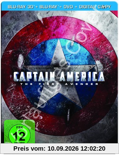 Captain America - The First Avenger (+ Blu-ray + DVD + Digital Copy) (Steelbook, exklusiv bei Amazon.de) [Blu-ray 3D]