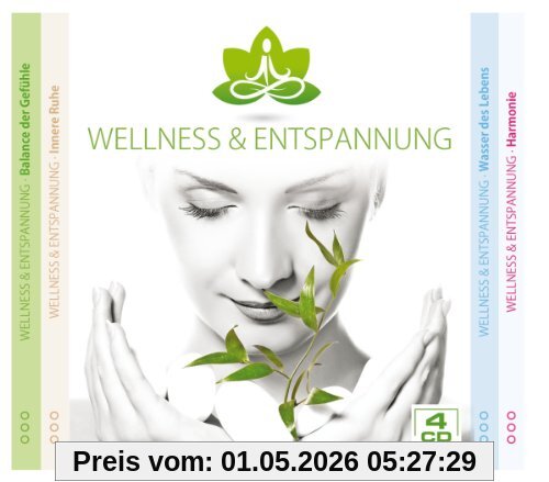 Wellness & Entspannung - 4er CD-Digi Box (Balance der Gefühle, Innere Ruhe, Wasser des Lebens, Harmonie)