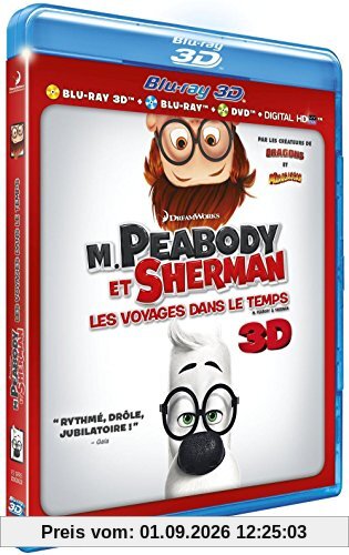M. Peabody Et Sherman: Les Voyages Dans Le Temps [Combo Blu-ray 3D + Blu-ray + DVD]
