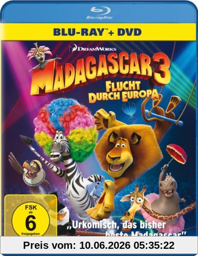 Madagascar 3: Flucht durch Europa (+ DVD) [Blu-ray]