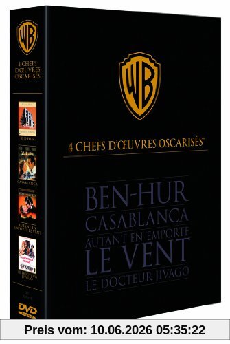 4 Chefs d'oeuvres oscarisés - Ben-Hur; Casablanca; Autant en Emporte le Vent; Le Docteur Jivago [FR Import]