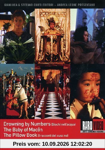 Peter Greenaway - Drowing by numbers (Giochi nell'acqua) + The baby of Macôn + The pillow book (I racconti del cuscino) (+booklet) [3 DVDs] [IT Import]