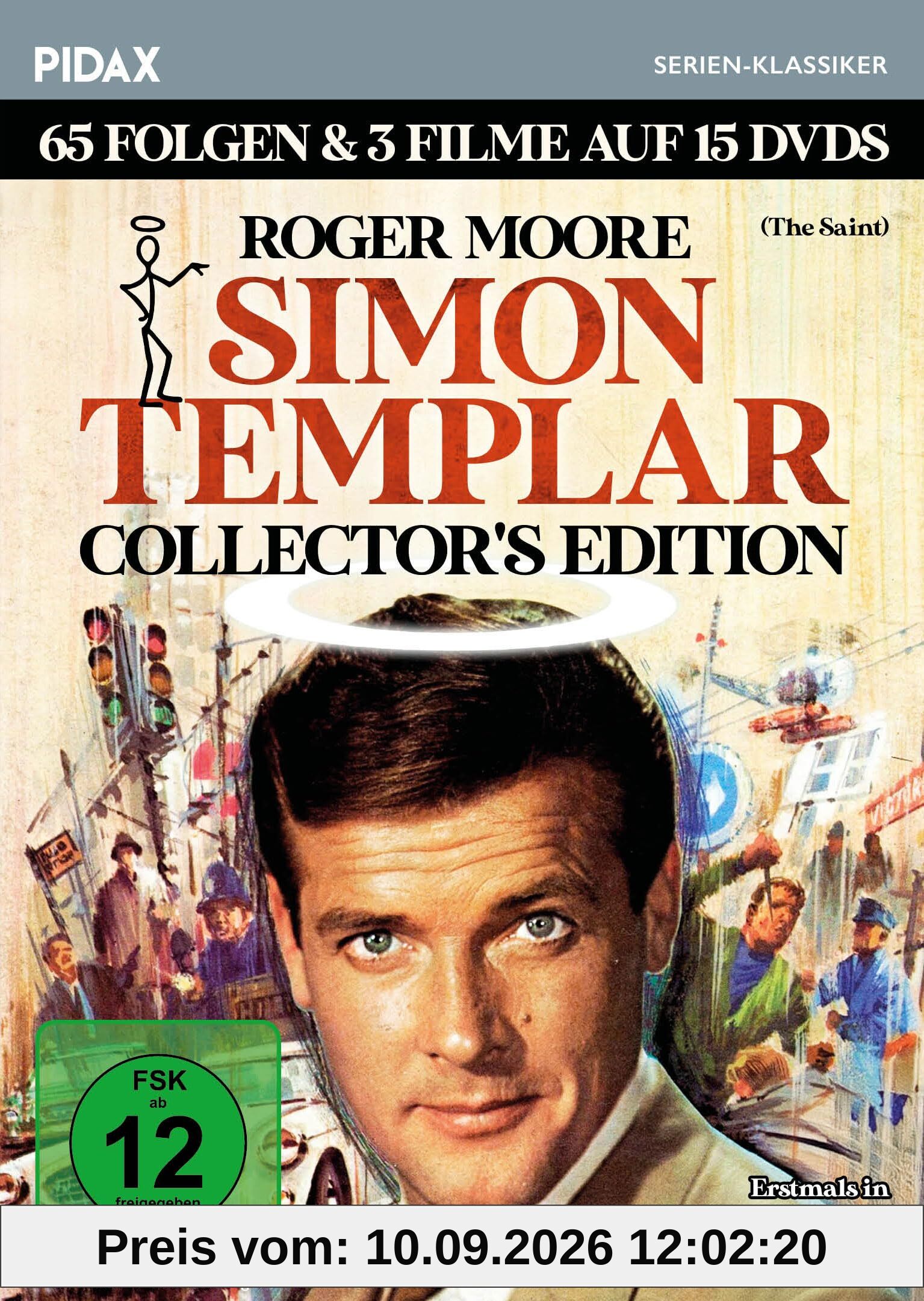 Simon Templar (The Saint) - Collector's Edition / 65 Folgen + 3 Filme der Kultserie mit Roger Moore erstmals in einer Box (Pidax Serien-Klassiker) [15 DVDs]