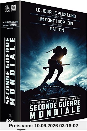 Coffret 2nde guerre mondiale : le jour le plus long ; patton ; un pont trop loin [FR Import]