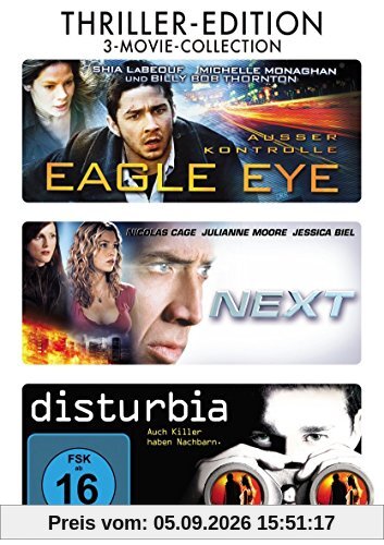 Thriller Edition : Eagle Eye - Next - Disturbia - 3DVD Box