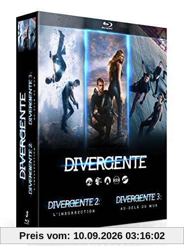 Coffret divergente : divergente ; divergente 2 - l'insurrection ; divergente 3 - au-delà du mur [Blu-ray] [FR Import]