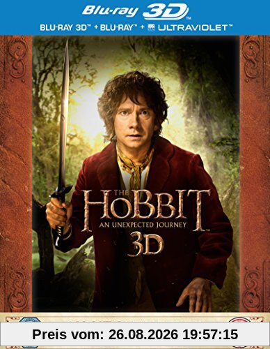 The Hobbit: An Unexpected Journey - Extended Edition [Blu-ray 3D + Blu-ray + UV Copy] [2012] [Region Free]