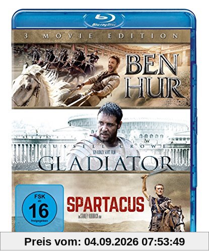 Ben Hur / Gladiator / Spartacus [Blu-ray]