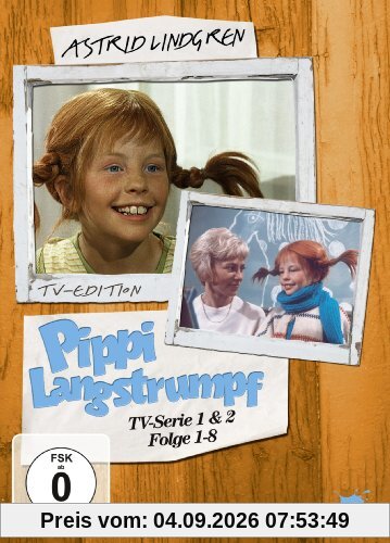 Astrid Lindgren: Pippi Langstrumpf - TV-Serie 1&2, Folge 01-08 (TV-Edition, 2 Discs)